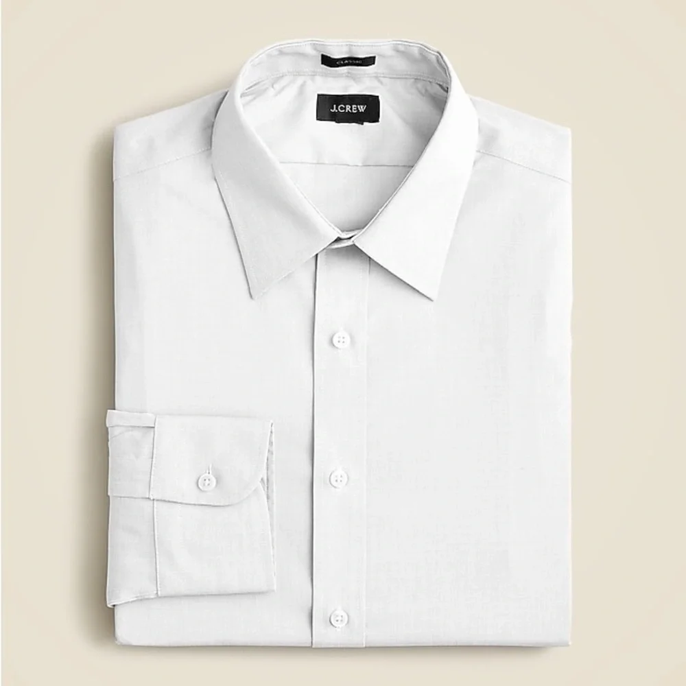 J Crew Bowery wrinkle-free dress shirt with point collar BM199